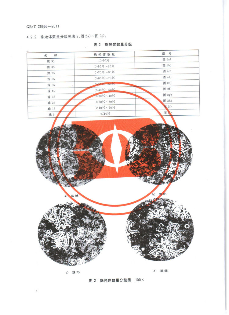 蠕墨鑄鐵金相試驗(yàn)國家標(biāo)準(zhǔn)GB/T26656-2011
